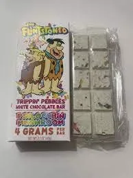 The Flintstoned Psilocybin white chocolate bar 4g